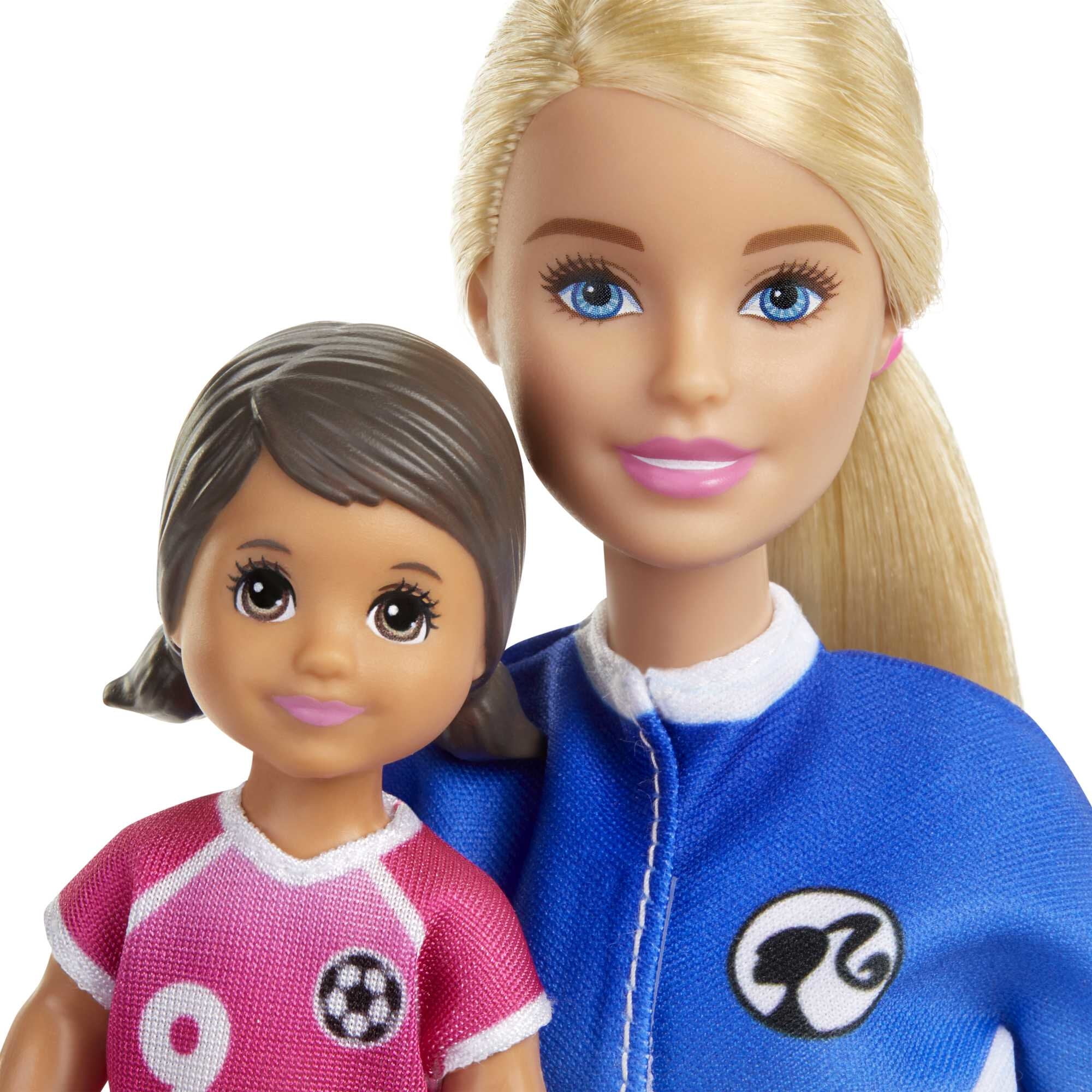 Barbie Soccer Coach Playset, Includes 2 Dolls, Soccer Accessories