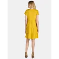thumbnail image 5 of Vestido de punto de algodón con capas para mujer de Time and Tru, tallas XS a XXXL, 5 of 5