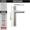 thumbnail image 2 of Delta 673-PR-DST Galeon 1.2 GPM Knurled Knob Single Hole Bathroom Faucet - Lumicoat Chrome, 2 of 4