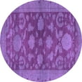 thumbnail image 1 of Ahgly Company Indoor Round Abstract Purple Modern Area Rugs, 6' Round, 1 of 4