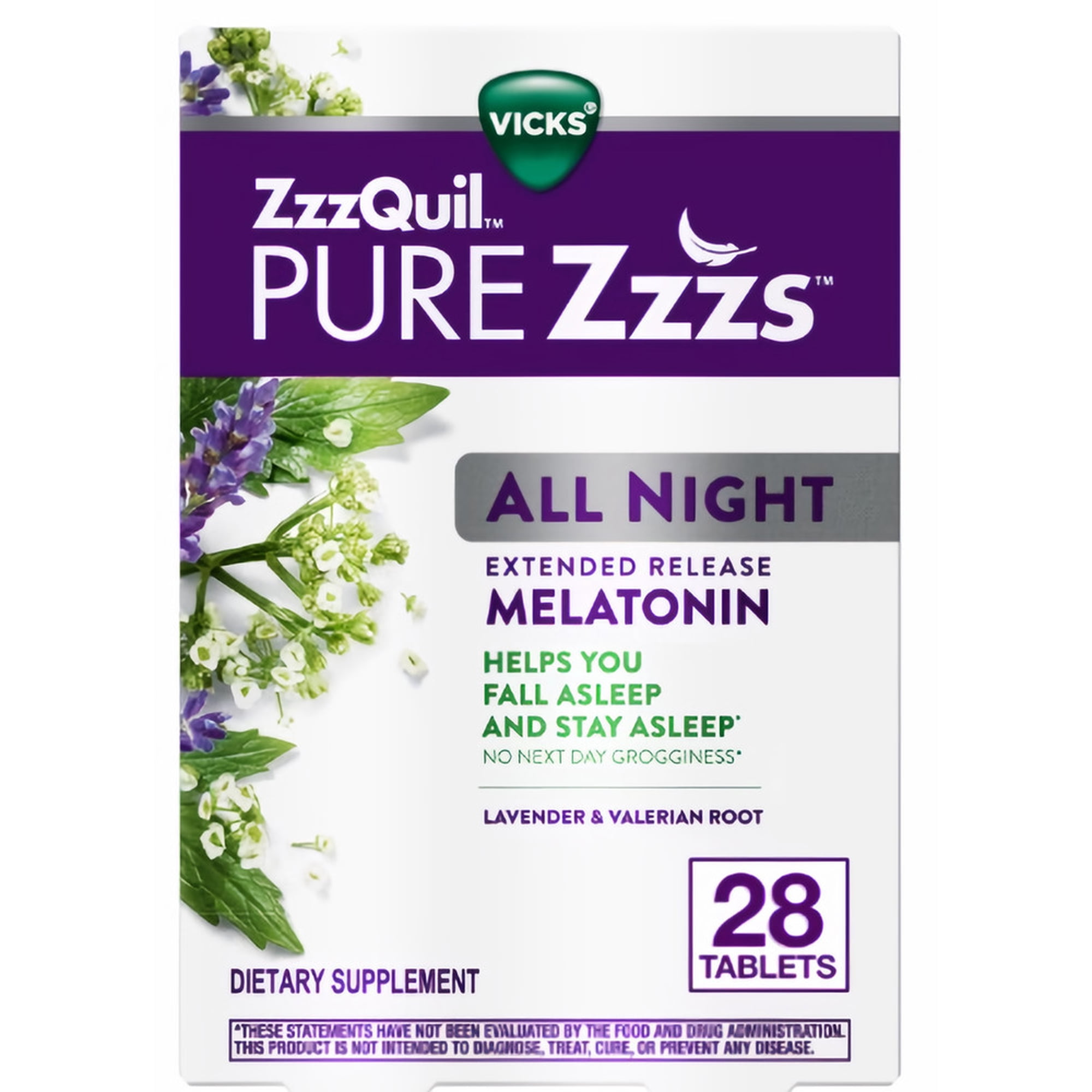 PURE Zzzs All Night Bi-layer Melatonin Sleep-Aid (Pack of 10)