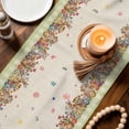 thumbnail image 4 of Table Runner - 90 Inch Long, Spring Easter Kitchen Dining Table Runner Dresser Scarves, Vintage Colorful Eggs Botanical Bunny Plaid Farmhouse Decor for Coffee Tables Wedding Party Banquet, 4 of 8