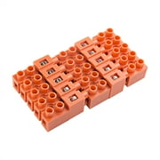 Unique Bargains 5pcs 600V 36A Dual Row 5 Positions Screw Terminal Electric Barrier Strip Block