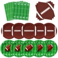 thumbnail image 1 of Kit de artículos para fiestas con temática futbolística, 50 unidades, con platos y servilletas, 1 of 7