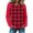 156#Red, variant on Women Long Sleeve Shirts Plaid Print Raglan Sleeve Thermal Tops Crewneck Casual Fall Clothes