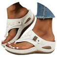 thumbnail image 3 of Fukaraa Women's Orthopedic Flip Flops Arch Support Wedge Summer Comfort Sandals, 3 of 6
