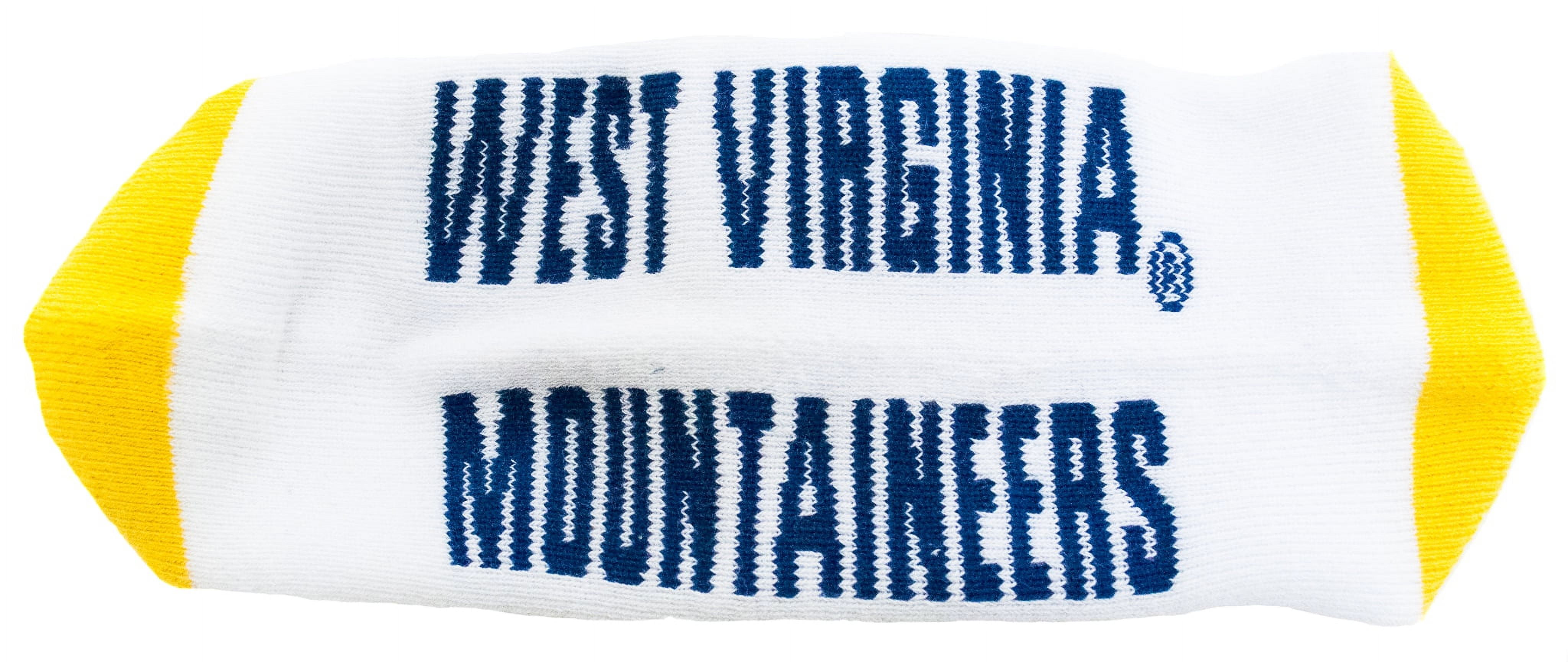 West Virginia Mountaineers White Quarter Sock