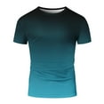 thumbnail image 4 of Camiseta De Algodon Para Hombre Mens Tees Shirts for Men Short Sleeve Casual Tops Loose Crew Neck Blouse Fashion Gradient Color Beach Athletic Summer Clothes, 4 of 5