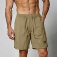thumbnail image 4 of CHGBMOK Men's Cargo Shorts Casual Drawstring Shorts Summer Beach Stretch Golf Shorts with Pockets, 4 of 6
