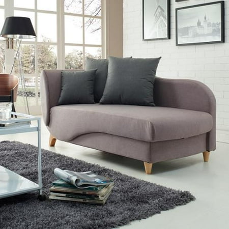 Corvus Lavender Lilac Sleeper Sofa With Push Down Back