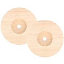 IBASETOY 2Pcs Round Table Lamp Base Wood Lamp Holder for DIY Enthusiasts