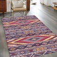 thumbnail image 3 of Southwest Aztec 3'x5' Washable Rug, Country Retro Ethnic Geometric Motifs Non-Slip Area Rugs for Entryway Kitchen Classroom, Dorm Throw Carpet, Low Pile Soft Indoor Floor Mat, 3 of 9