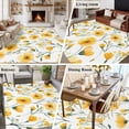 thumbnail image 6 of Spring Yellow Flower Area&nbsp;Rug 5x8ft Country Watercolor Floral Green Plant Leaf Non-Slip&nbsp;Washable Square&nbsp;Rugs Soft Felt Indoor Floor Mat for Bedroom Kitchen Living Room Bathroom, 6 of 9