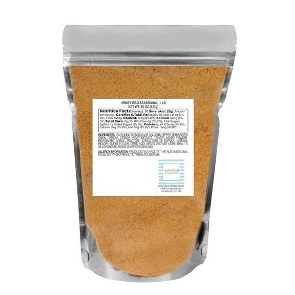 Honey BBQ Seasoning Rub, 1 Pound Resealable Bag, BBQ Rubs for Grilling and Smoking