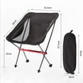 thumbnail image 4 of Silla plegable para acampar Sharpla silla de playa plegable resistente para barbacoa pesca en el jardín Negro, 4 of 8