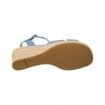 thumbnail image 4 of Stuart Weitzman Miami Espadrille Canvas & Leather Wedge, 8, Blue, 4 of 5