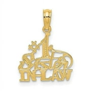 14k Yellow Gold #1 Sister-In-Law Pendant