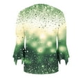 thumbnail image 4 of lcziwo St Patricks Day Shirts for Women 2025 Fashion Shamrock Graphic Tees Blouse Casual 3/4 Bell Sleeve V Neck Tshirts Vacation Tops Mother's Day Gifts Green XL, 4 of 6