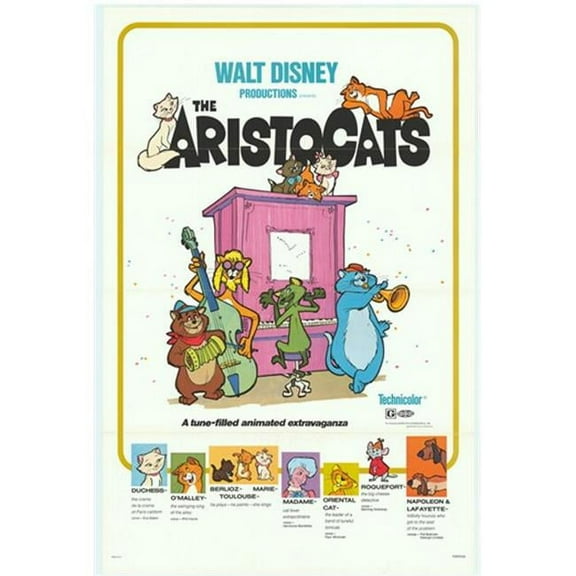 Pop Culture Graphics Aristocats Movie Poster - 11 x 17