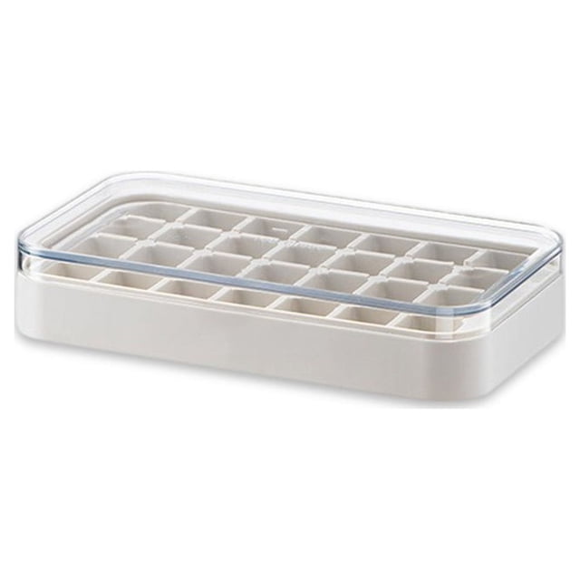 Injueey Molde de esfera de cubitos de hielo, bandeja reutilizable antiadherente de múltiples rejillas, máquina para hacer vino y frutas, moldes para Cocina y Comedor cuadrado blanco Injueey HA063057-01B