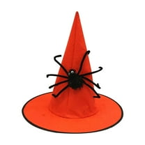 Deeceymbur Non woven Spider Witch Hat Halloween Makeup Prop Lightweight Adult Party Headwear 15.15x14.96in