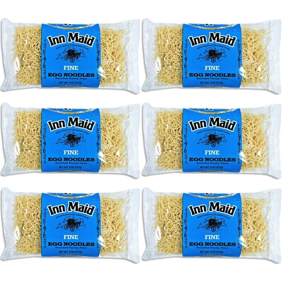 Fine Egg Noodles Value Pack | 8 oz, Pack of 6