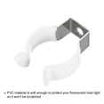 thumbnail image 4 of Uxcell T8 U Clips Holder Bracket for LED Light Bulb Mounting Bracket Fluorescent Tube Holder Screw Clamps White 20 Pack, 4 of 5