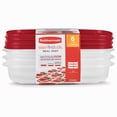 thumbnail image 2 of Rubbermaid Food Storage Container Set with Dividers, 5.1 Cup, Red, Pack of 3, 2 of 6