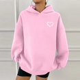 thumbnail image 2 of EHQJNJ Sweat à Capuche Graphique pour Femmes, Imprimés Mignons, Pull Léger, Imprimé Cœur, Sweat à Capuche avec Motifs Graphiques, 2 of 5