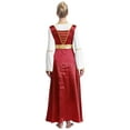 thumbnail image 2 of TSSOE Women Metallic Cross Praise Dance Dress Worship Dancewear Ruffle Overlay Maxi Dress Burgundy M, 2 of 7