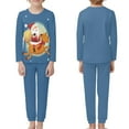 thumbnail image 2 of Renewold Christmas Pajamas Set for Teens Boys 2 Pieces Skin Friendly Long Sleeve Nightwear Stretchy Warmth Reindeer Santa Athletic Walking Jogger Clothing Size 3-4, 2 of 5