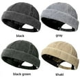 thumbnail image 4 of SikaFu Brimless Docker Cap Washed Style Boy Girls Student Skullcap Hats Men Cotton Beanie Docker Brimless Hat Rolled Cuff Harbour Hats, 4 of 6