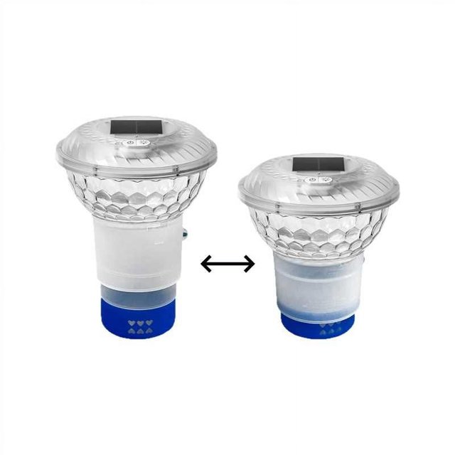 Luz solar para piscina al aire libre Creatives 2025, luz de proyección RGB colorida con control remoto, dispensador de luz nocturna flotante