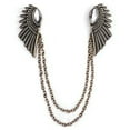 thumbnail image 3 of OPOLSKI Retro Collar Clip Punk Chain Tassel Blouse Shirt Angel Wing Tips Pin Brooch, 3 of 6
