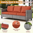 thumbnail image 6 of XIZZI 6-Pieces Wicker Patio Furniture Sets, Outdoor Furniture Sectional Sofa with Swivel Chairs, ottomans, All-Weather Rattan Outdoor Conversation Set for Porch, Patio, Backyard-Orange Red, 6 of 8