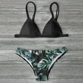 thumbnail image 2 of Plus size Swimsuits Women Swimwear Bikini Set Print Leaves Push-Up Padded Bathing Swimsuit Beachwear, 2 of 2
