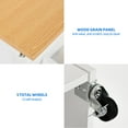 thumbnail image 3 of Dextrus Folding Sewing Table with Charging Station, Portable Craft Table Station with Storage Shelf, Lockable Caster Wheels,Magnetic Door - White, 3 of 11