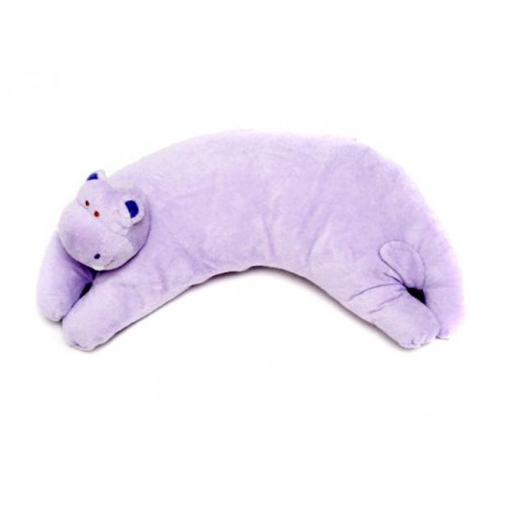 Angel Dear Curved Pillow Purple Hippo