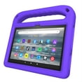 thumbnail image 3 of Allytech Kids Case for All-new Amazon Fire 7 12th Gen 2022 Released, Soft EVA Foam Kids Child Friendly Handle Foldable Kickstand Shockproof Protective Lightweight Cover for Amazon Fire 7 2022 - Purple, 3 of 7