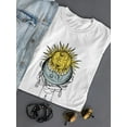 thumbnail image 3 of Sun And Moon Closed Eyes T-Shirt Women -Smartprints Designs, Female 5X-Large, 3 of 4