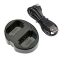 thumbnail image 1 of Dual Battery Charger for Sony ILCE-9 Camera Compact, Dual-Port, Micro-USB, Smart Chip Protection, 1 of 10