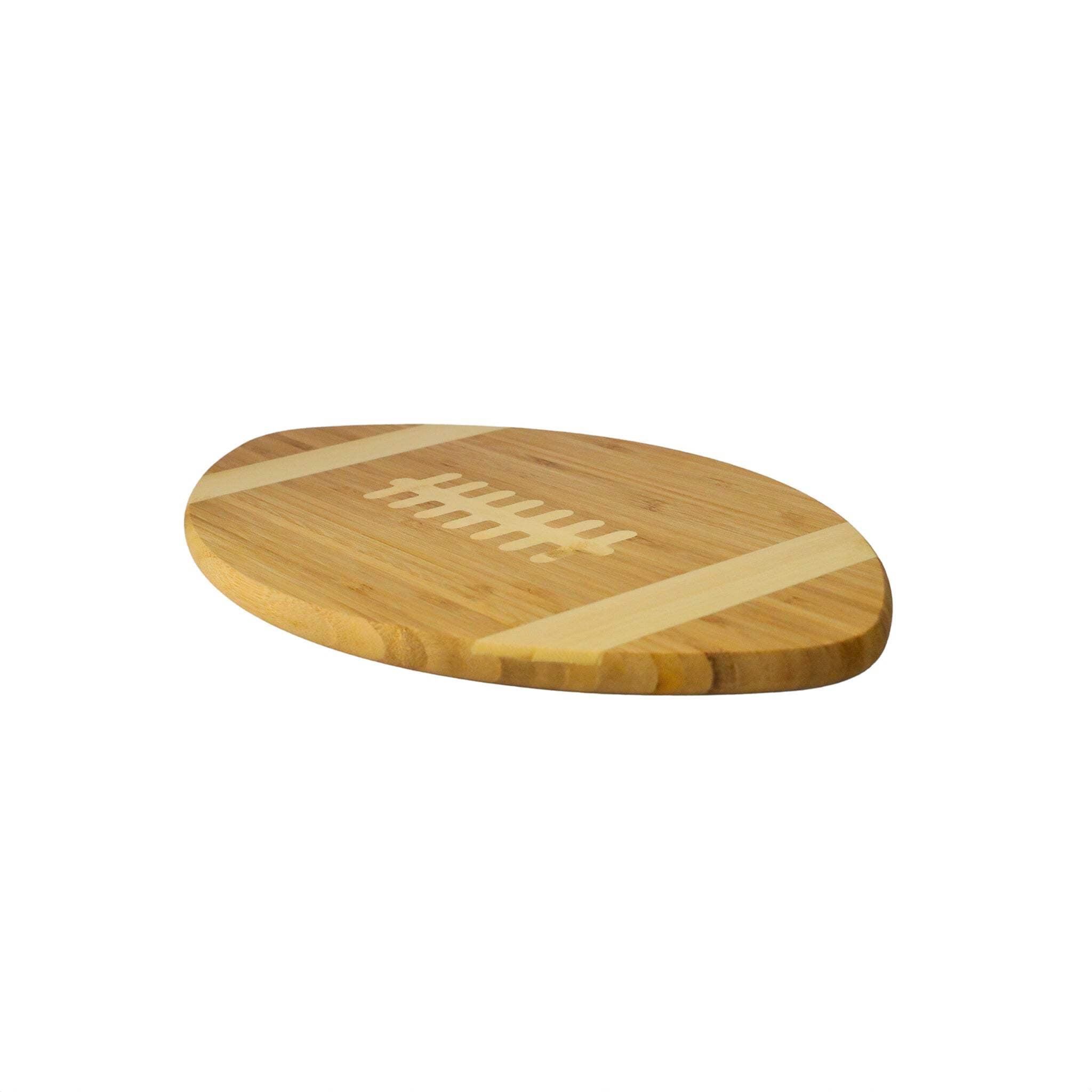 Creative Gifts International Bamboo Football Shaped Cutting Board, 15" x 8.5", Gift Box Included