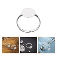 thumbnail image 4 of Miangastore 20pcs Adjustable Blank Ring Findings For Jewelry Making Metal Rings Base With Round Pad Metal Rings Base Adjustable Blank Ring Finding, 4 of 8