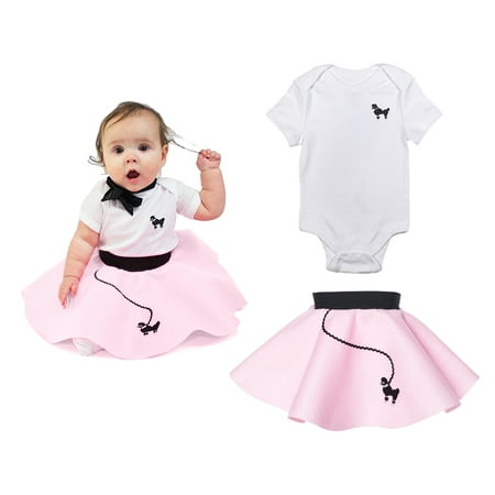 Infant 2 pc - 50's Poodle Skirt Outfit - 12 Month / Light