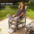 thumbnail image 4 of Outsunny Gliding Lounger Chair Set of 2, Outdoor Swinging Chairs with Smooth Rocking Arms and Lightweight Construction for Patio Backyard, Khaki, 4 of 9