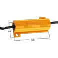 thumbnail image 2 of 50W 6 Ohm Load Resistors for LED Turn Signal & License Plate Lights, Gold Aluminum Case Ensuring Excellent Heat Dissipation, 2PCS with 4 Quick Cable Clips for Easy Installation, 2 of 5