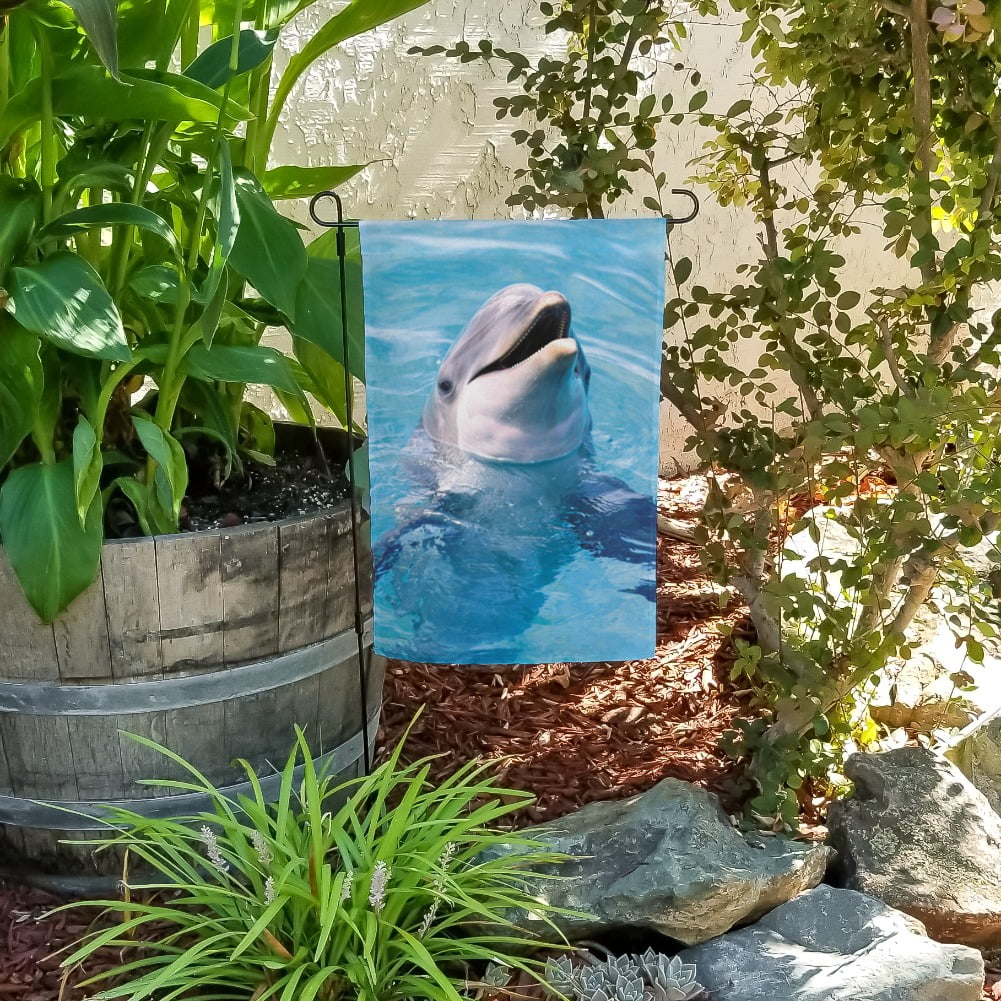 Dolphin in the Ocean Garden Yard Flag 