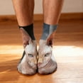thumbnail image 5 of Realistic Cat Face Socks,Cat Socks For Cats, 3D Animal Sock,Animal Stockings, Novelty Animals Design for Women Men, Cat Lover, 5 of 6