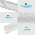 thumbnail image 3 of REGALWOVEN 3 Feet Kerf Weather Stripping Door Seal Self Adhesive PU Foam Weather Strip White, 3 of 6
