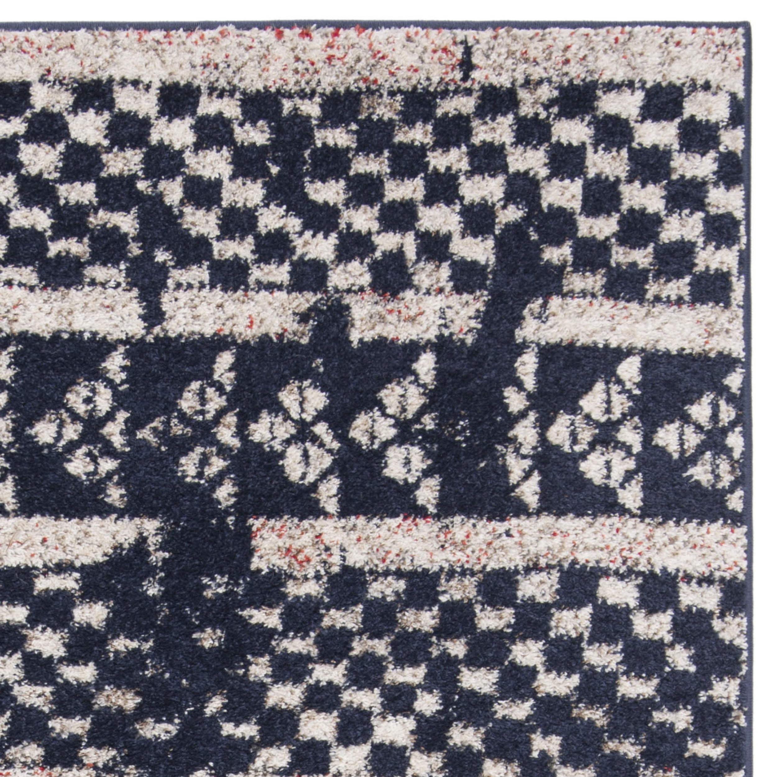SAFAVIEH Adirondack Seth Geometric Area Rug, Navy/Light Grey, 8' x 10'